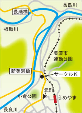 新美濃橋付近地図